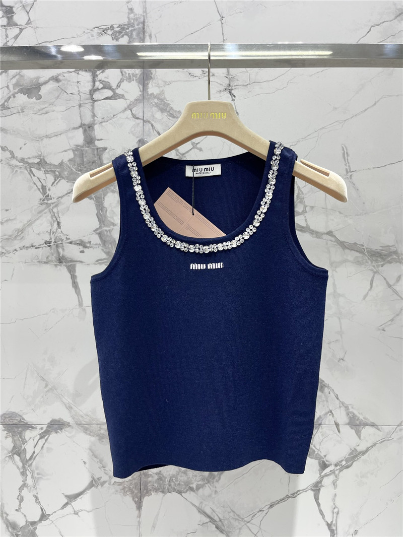 M1um1u knitted vest replica designer clothes
