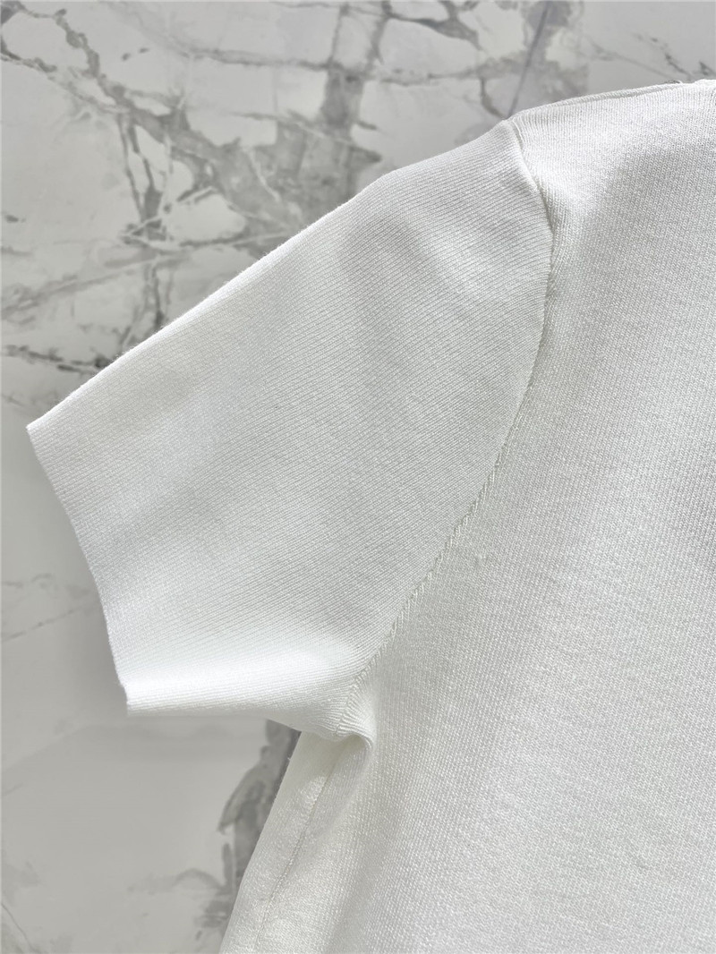 M1um1u studded u-neck knitted t-shirt replica d&g clothing