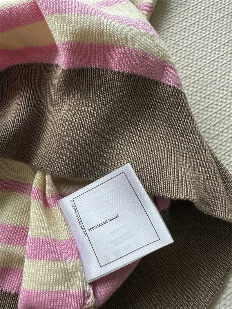 Ch**el pink striped vest replica d&g clothing