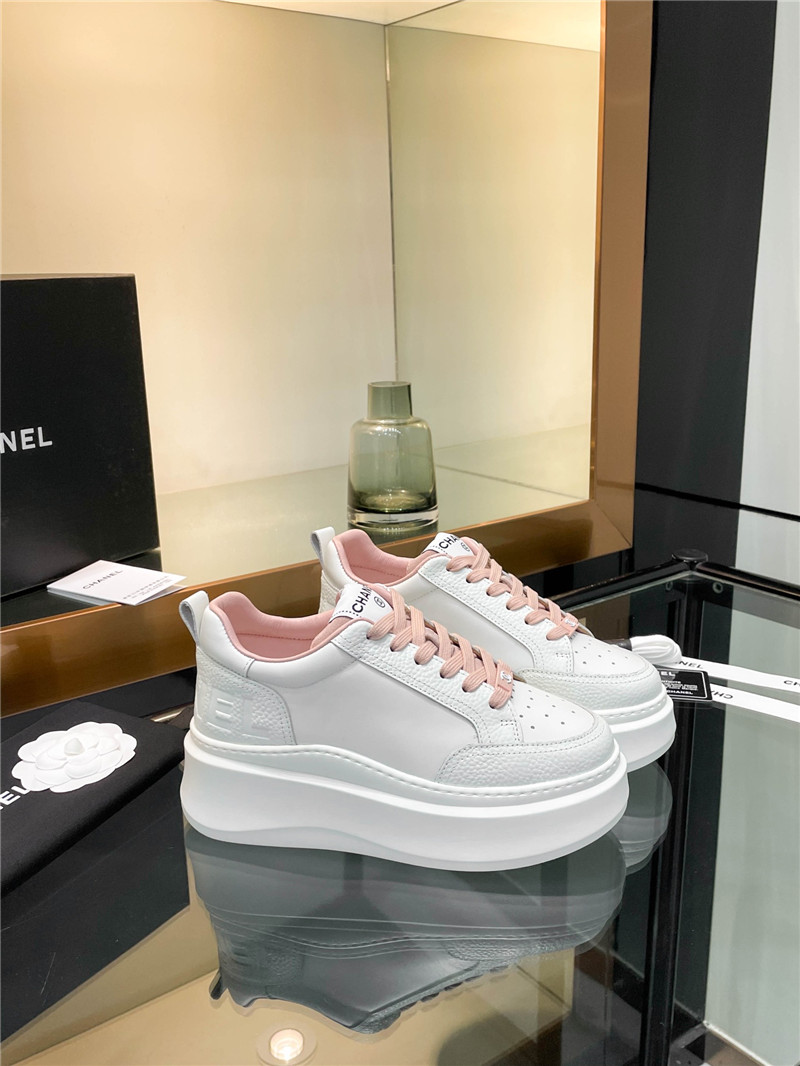 Ch**el pink platform sneakers