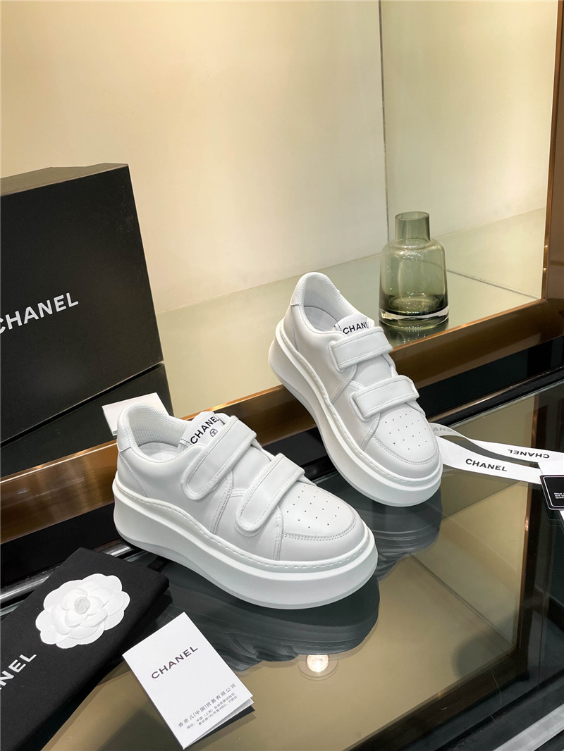 Ch**el velcro platform sneakers for women