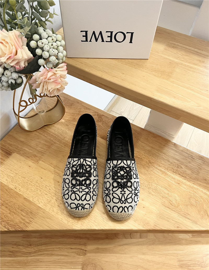L0ew* anagram espadrille logo loafers