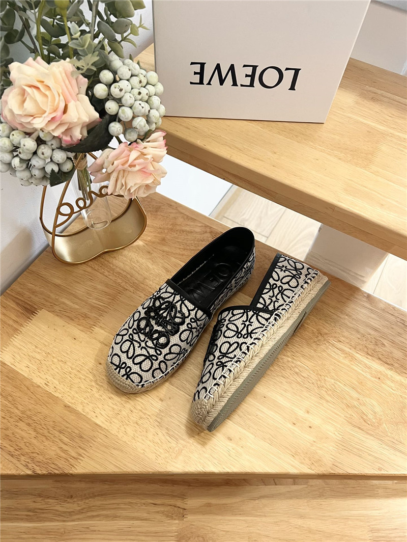 L0ew* anagram espadrille logo loafers