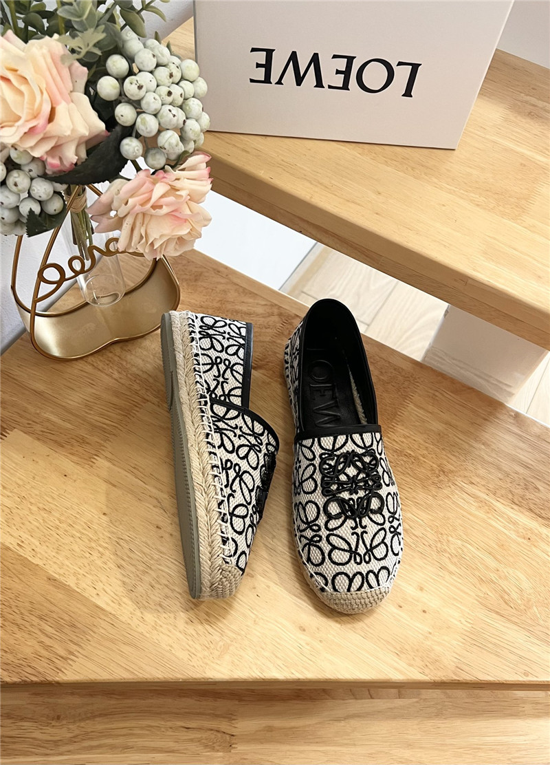 L0ew* anagram espadrille logo loafers