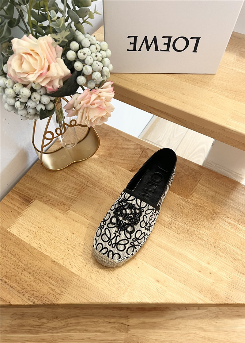 L0ew* anagram espadrille logo loafers