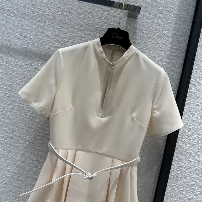 D10r small slit round neck dress replica clothes
