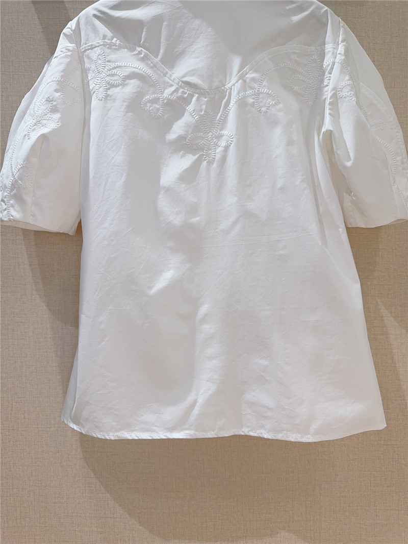 Chloé puff sleeve lapel shirt replica clothes