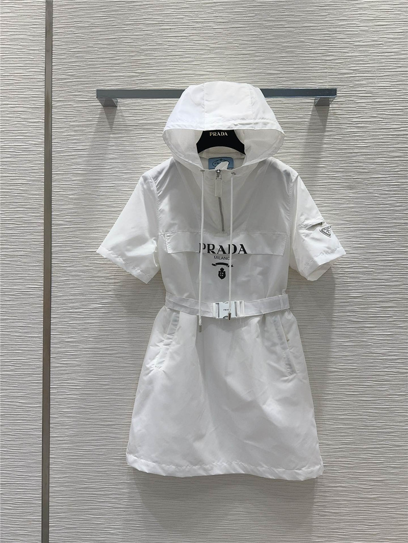 Pra*a casual sweatshirt dress replica clothing