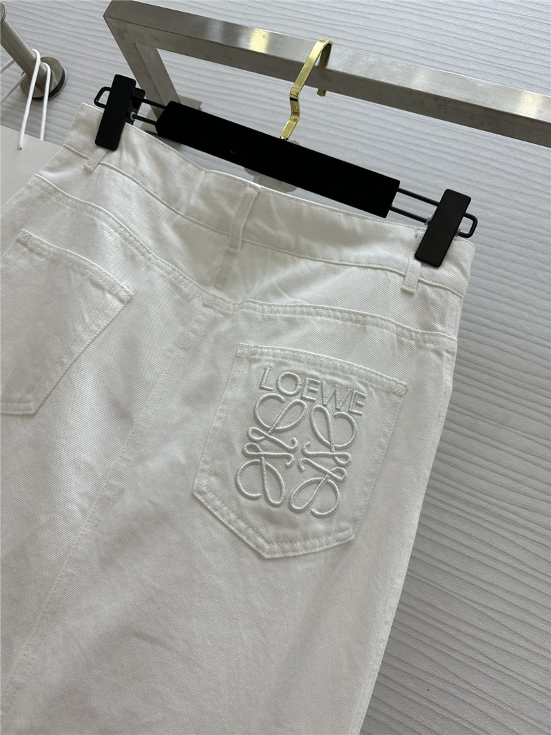 L0ew* denim skirt with slit design replica d&g clothing