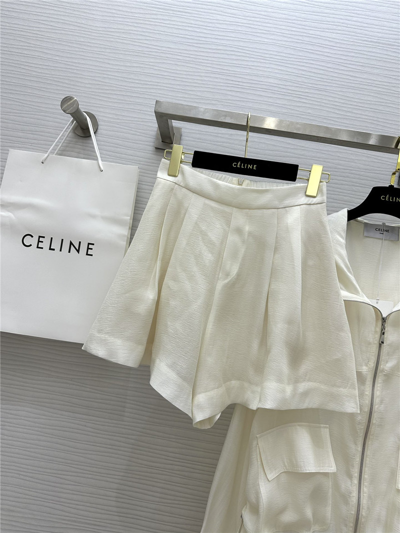 Ce1i*e tencel hooded jacket + shorts set replica clothing sites
