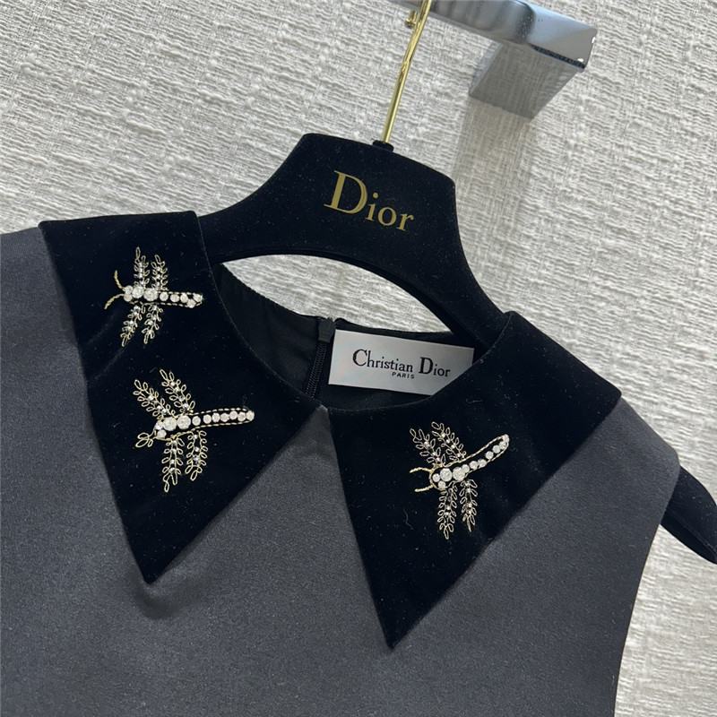 D10r beaded dragonfly velvet collar vest dress replica clothes