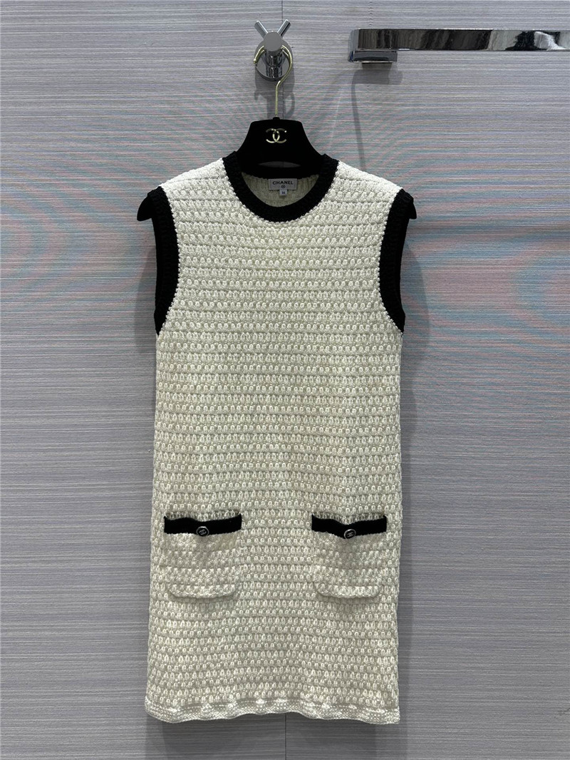 Ch**el woven vest dress replica designer clothing websites