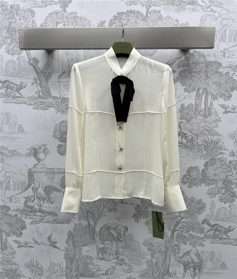 Gvc*1 bow patchwork shirt replica d&g clothing