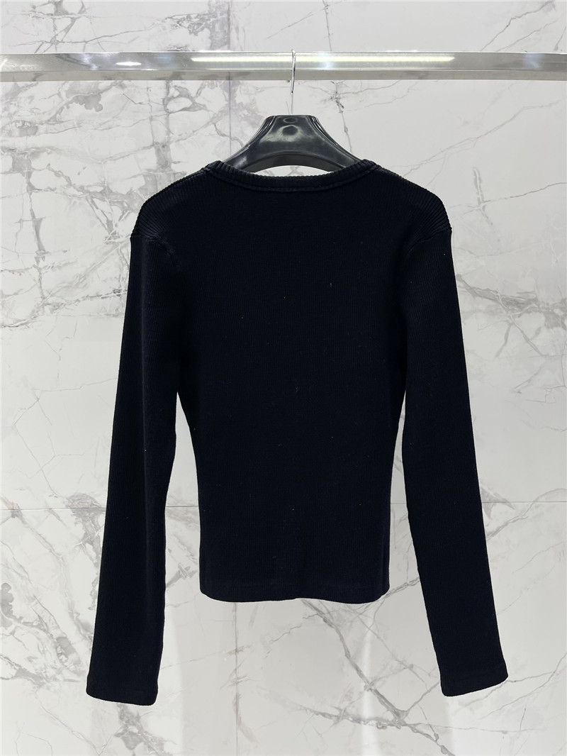 A1exa*der wang logo knitted cardigan in black