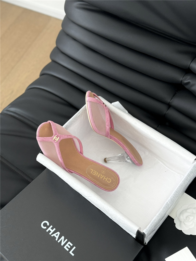 Ch**el mesh grosgrain logo mules