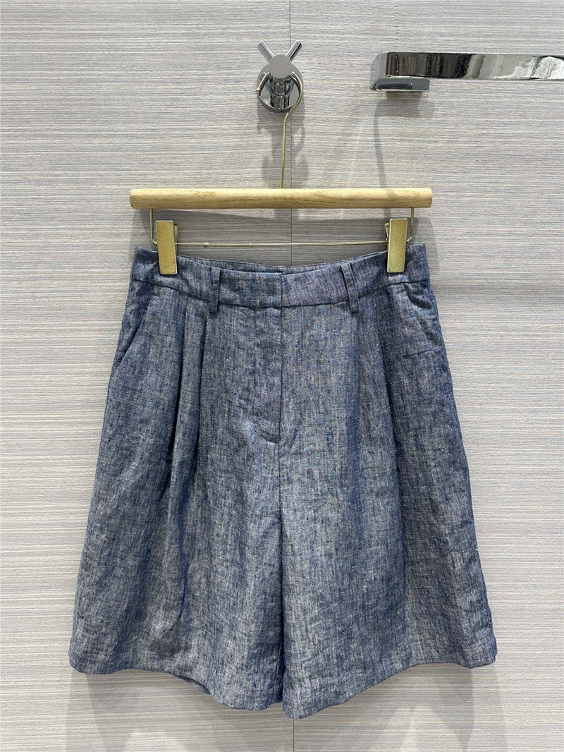 The R0w blue linen shorts