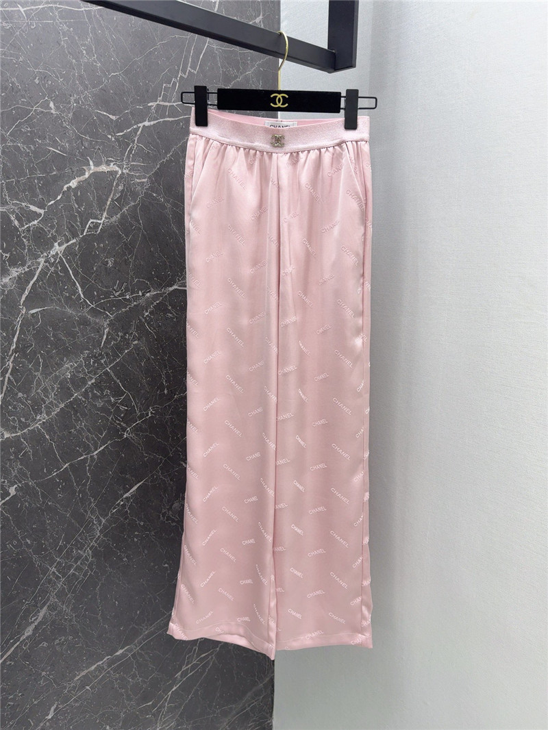 Ch**el elastic waist straight pants cheap replica designer clothes