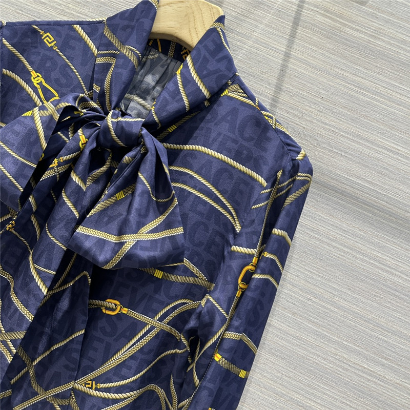 Versace chain printed silk shirt replica clothing sites