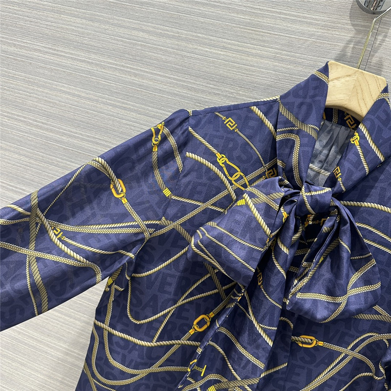 Versace chain printed silk shirt replica clothing sites
