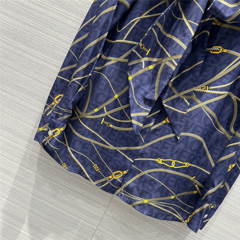 Versace chain printed silk shirt replica clothing sites