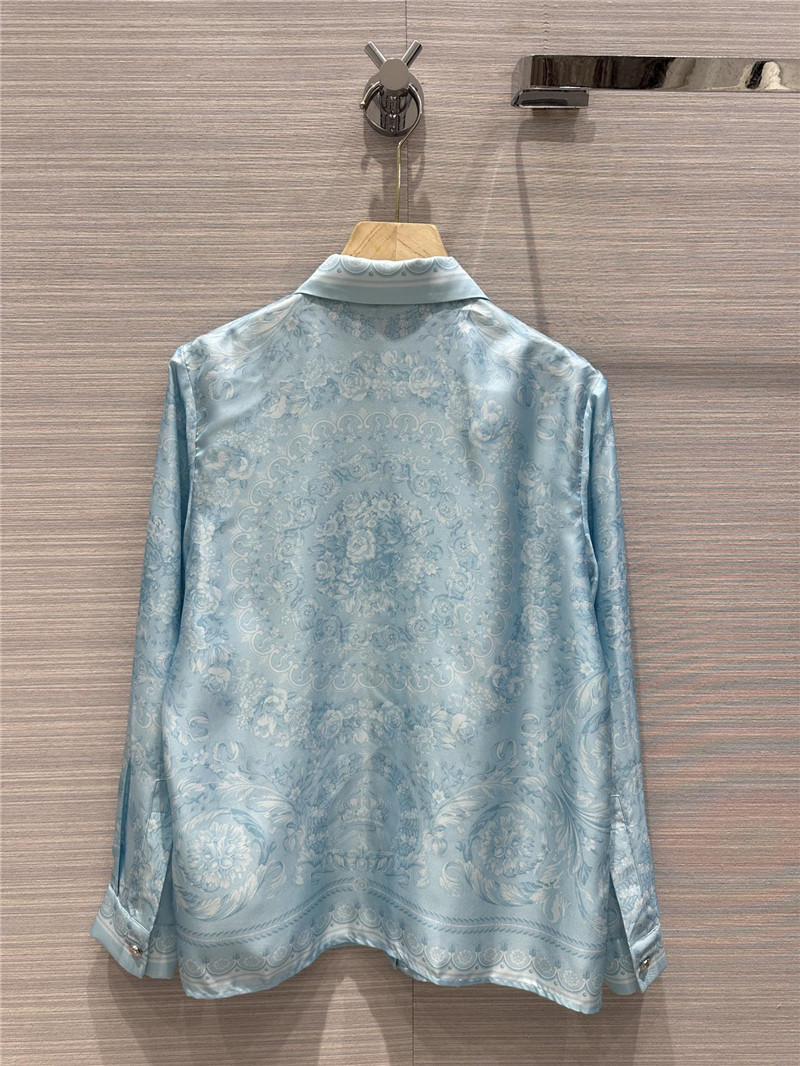 Versace color positioned printed silk shirt replica d&g clothing