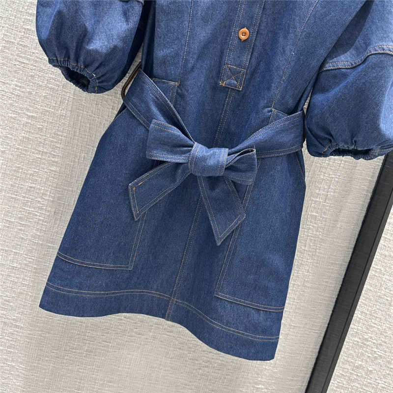 zimm belted denim dress replica d&g clothing