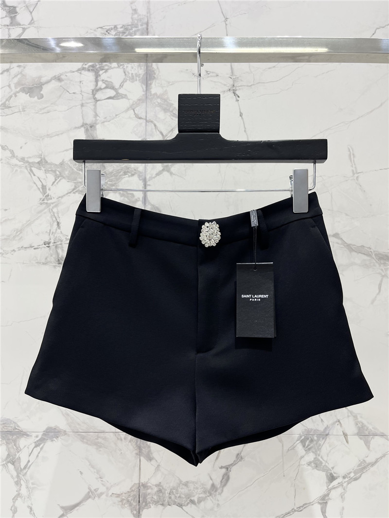 y51 acetate satin D1am0nd button shorts replica d&g clothing
