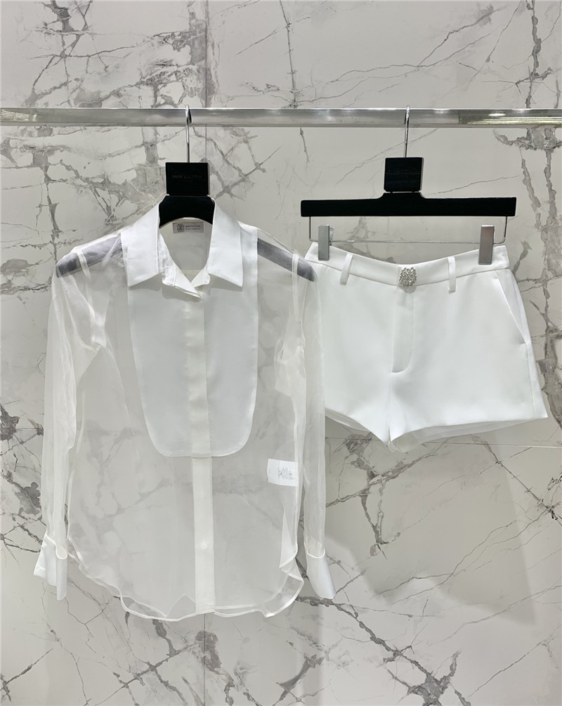 y51 acetate satin D1am0nd button shorts replica d&g clothing