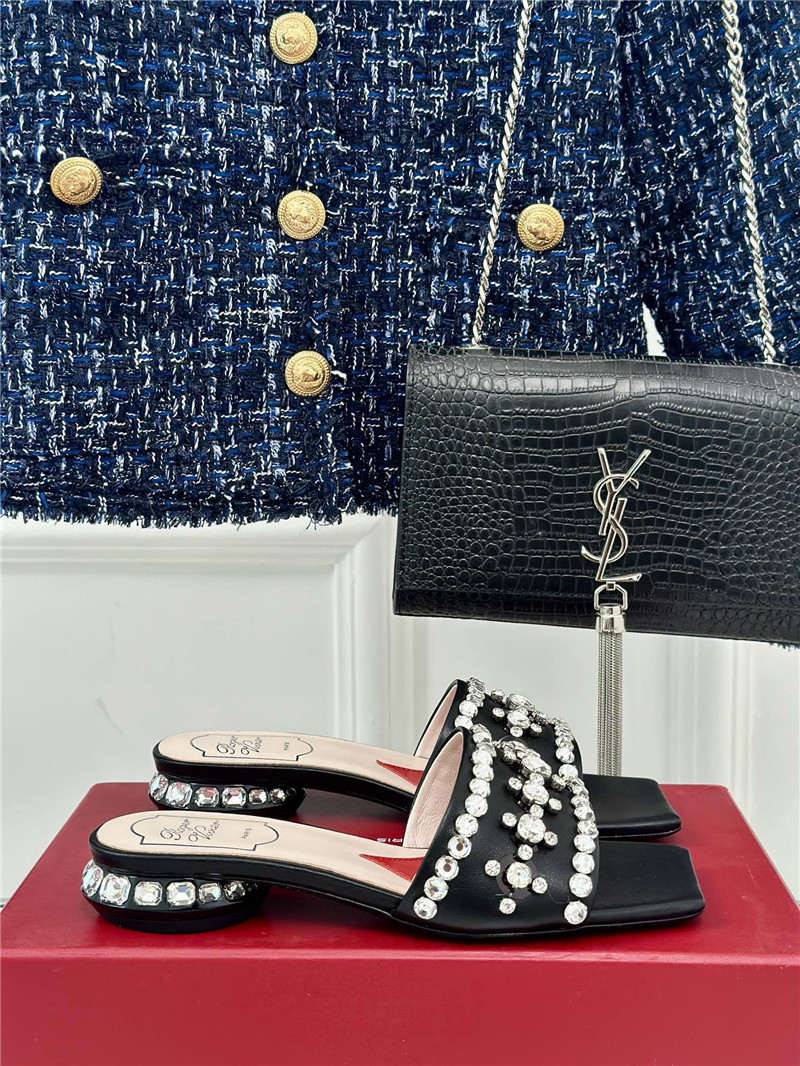 roger u1u1er leather disco 25 mules