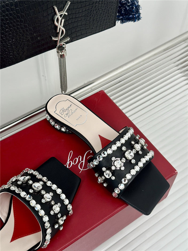 roger u1u1er leather disco 25 mules
