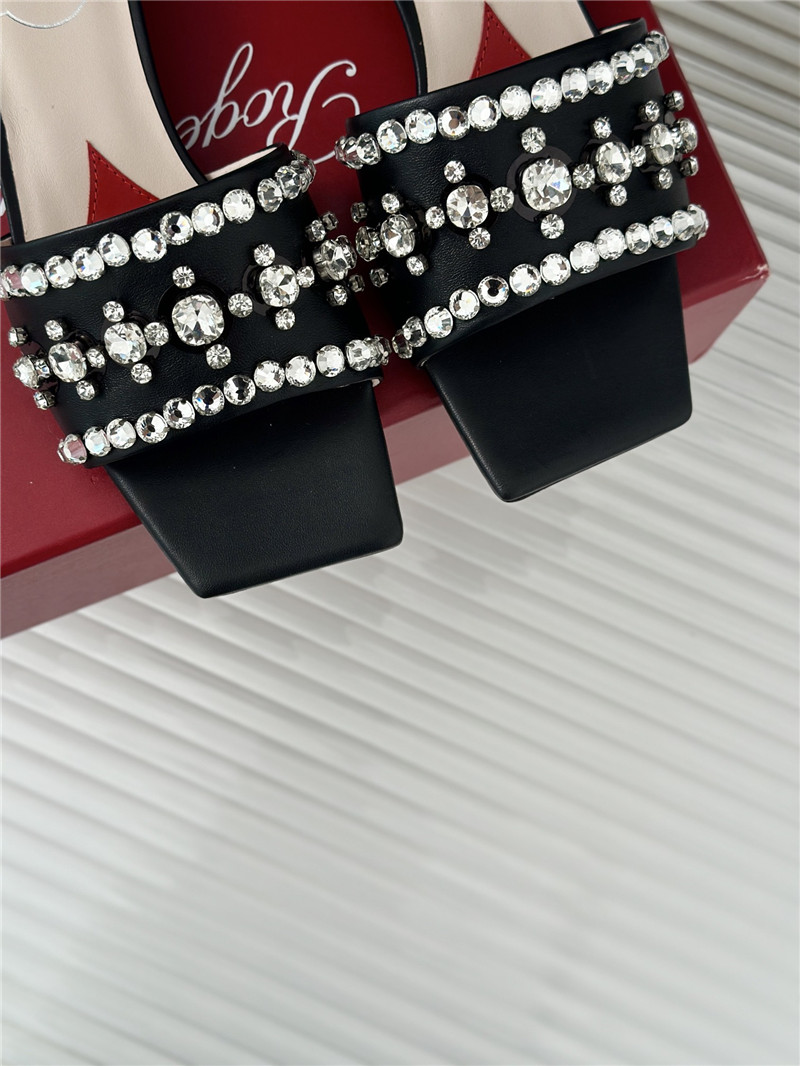 roger u1u1er leather disco 25 mules