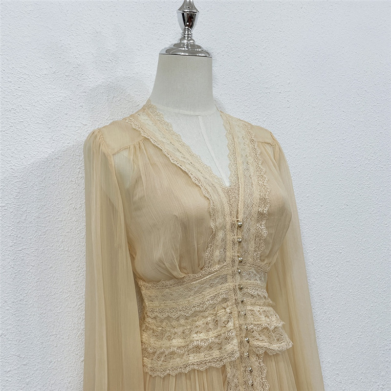 zimm lace dress with human silk splicing replicas clothes