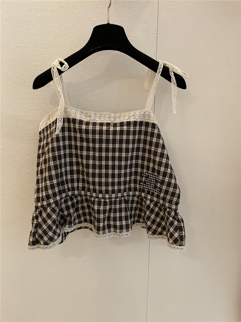 Ch**el new plaid camisole replica clothes