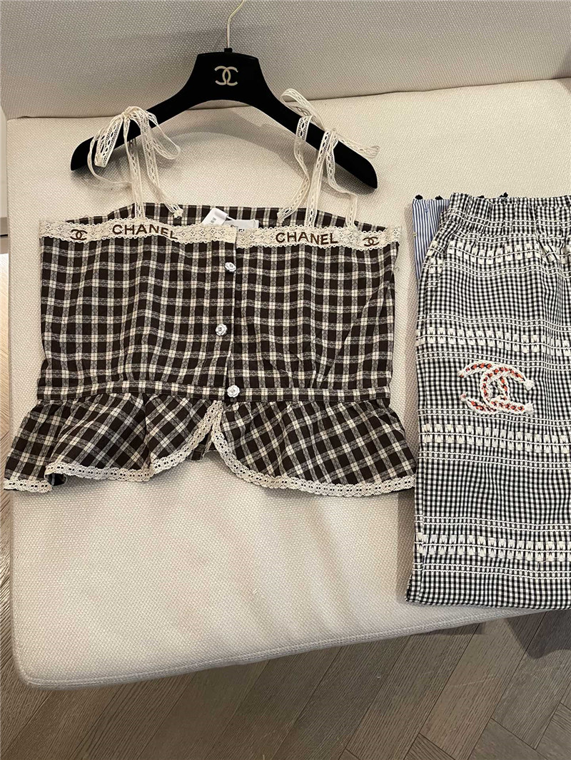 Ch**el new plaid camisole replica clothes