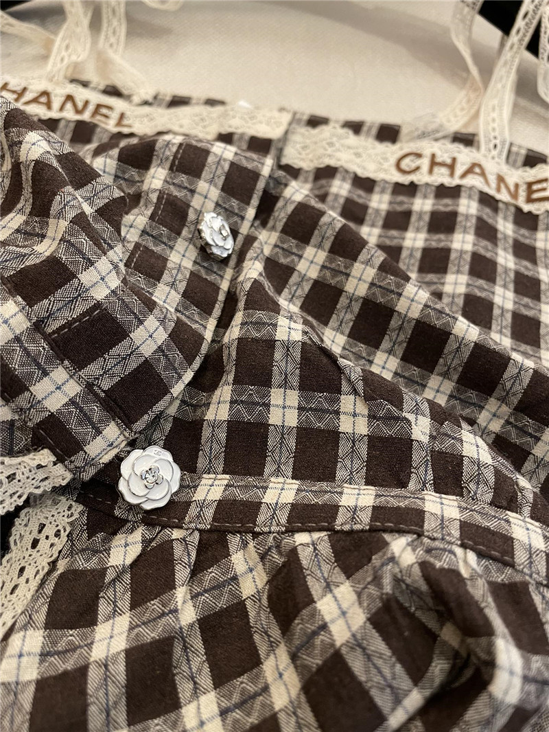 Ch**el new plaid camisole replica clothes