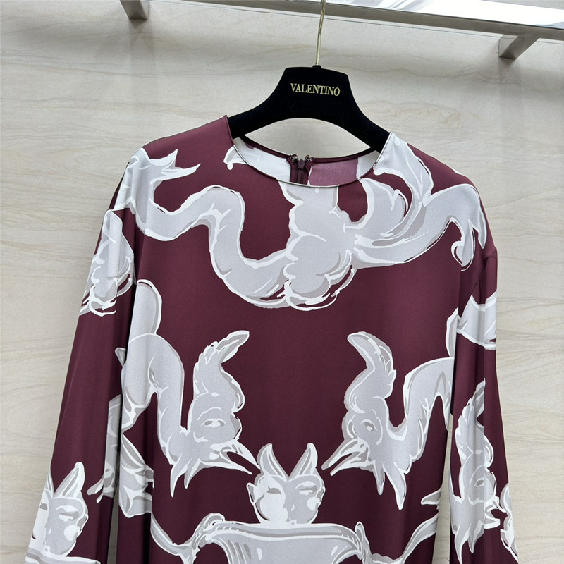 Va1e*ntin0 ostrich feather silk dress replica designer clothes