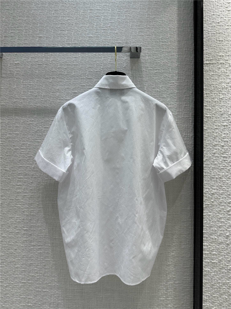 Ch**el rolled hem short-sleeved shirt replicas clothes