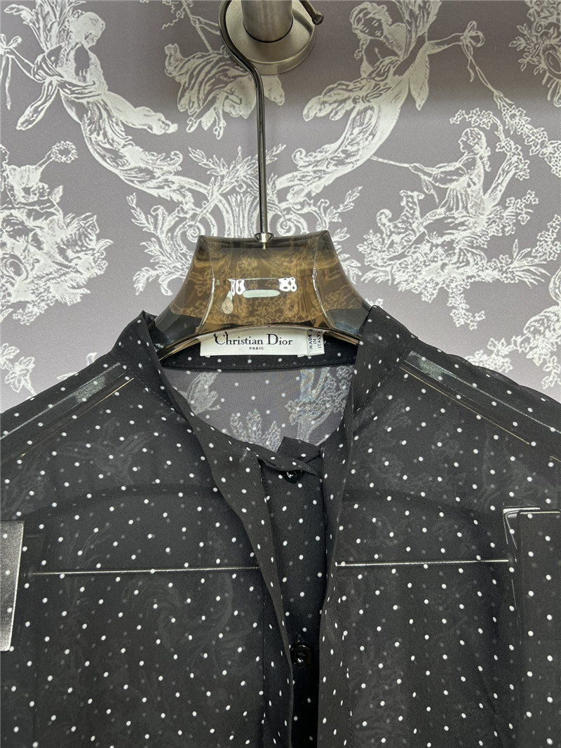 D10r silk polka dot shirt replica clothes