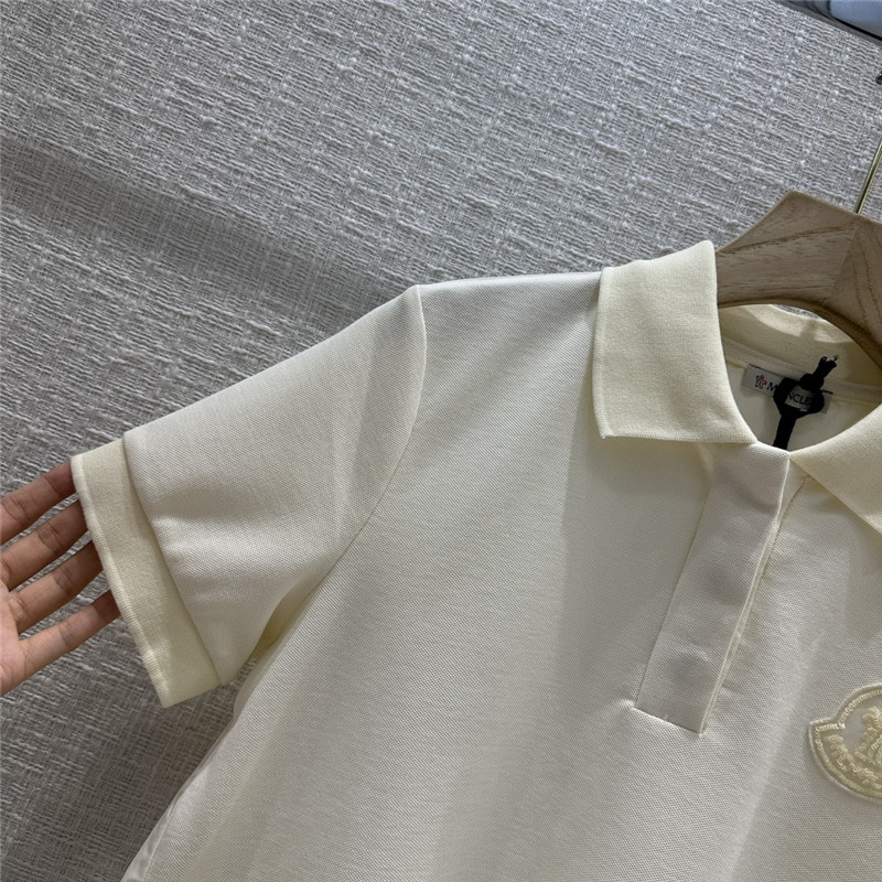 Moncler Logo Cotton Jersey Polo Shirt
