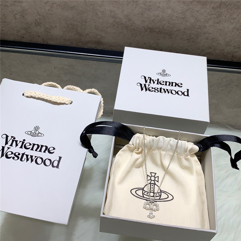 u1u1enne westwood bow saturn necklace