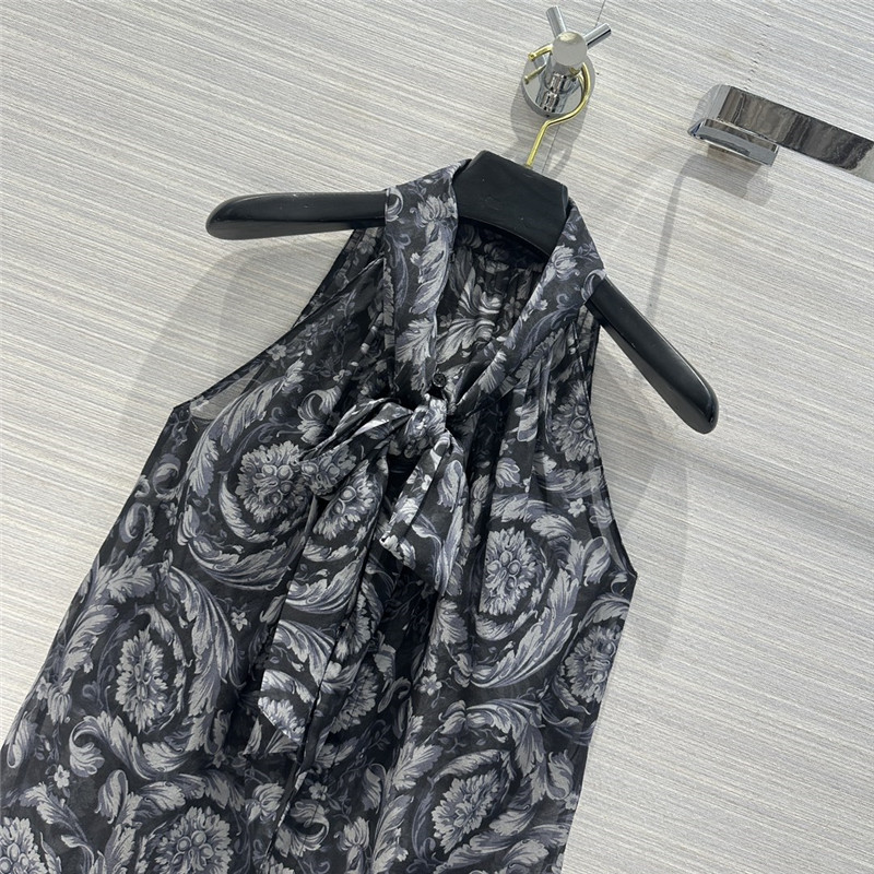 Versace positioning printed silk shirt replica designer clothes