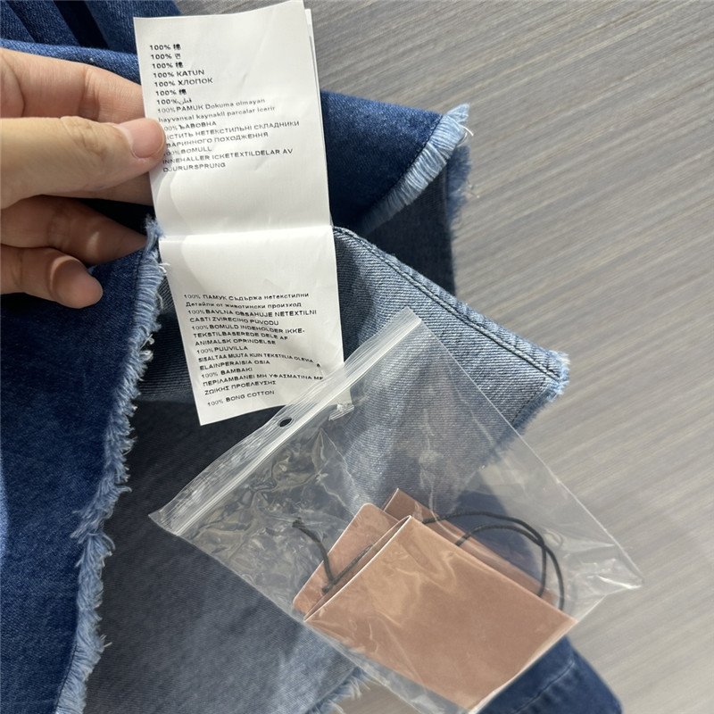 M1um1u soft denim short shirt replica clothing