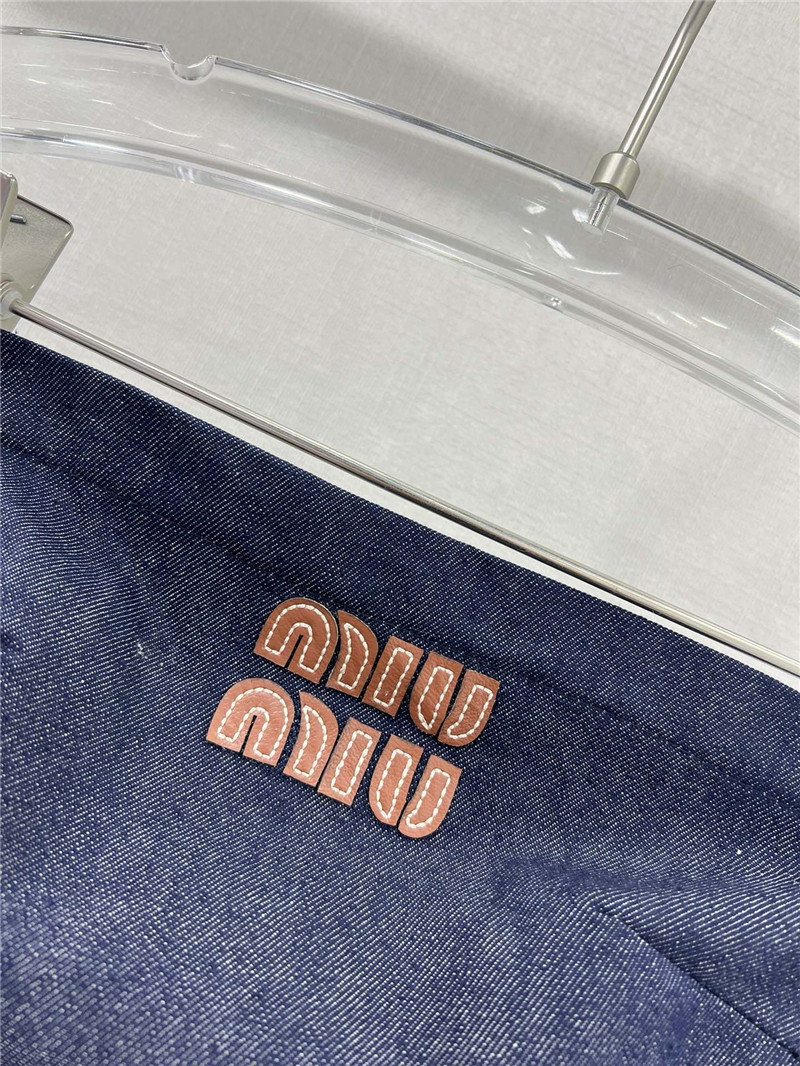 M1um1u patchwork leather bandeau replica clothing sites