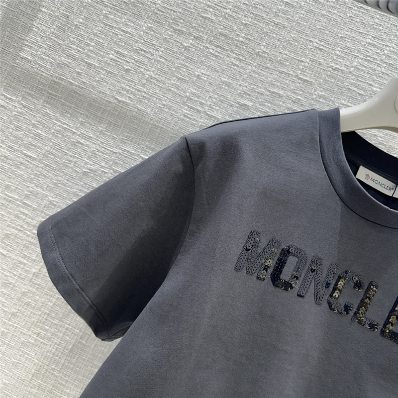 Moncler embroidered letter logo short T-shirt replica clothes