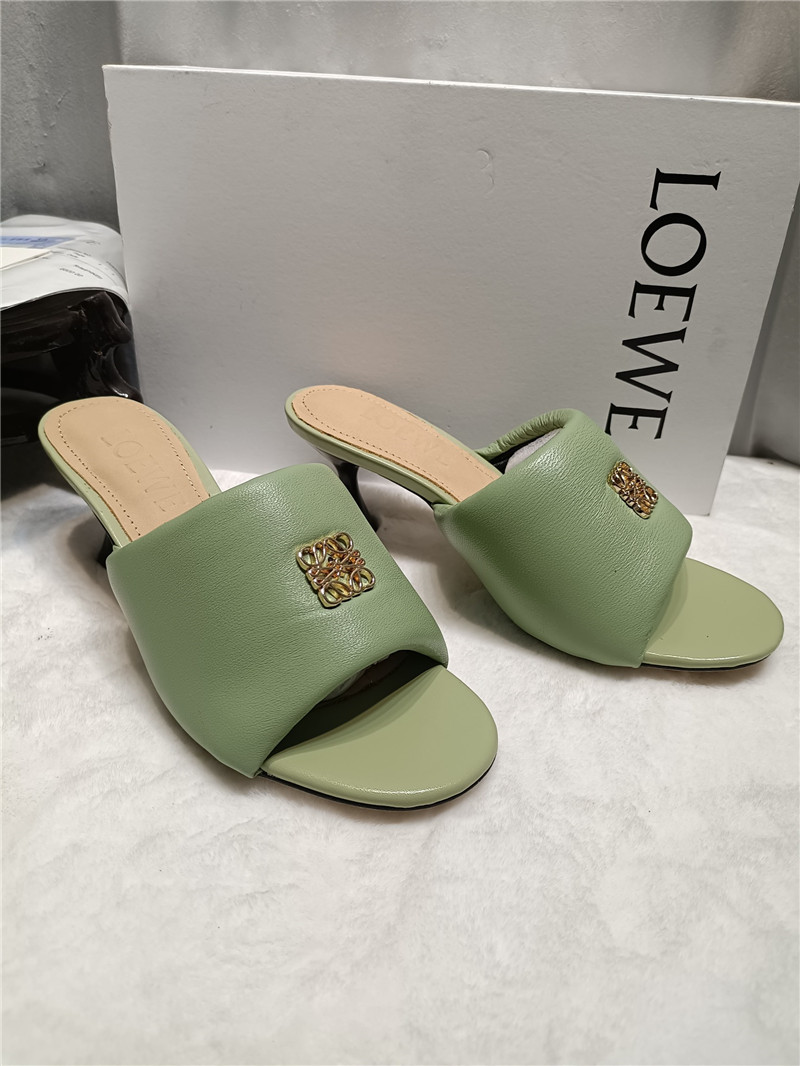 L0ew* anagram medallion kitten-heel mules