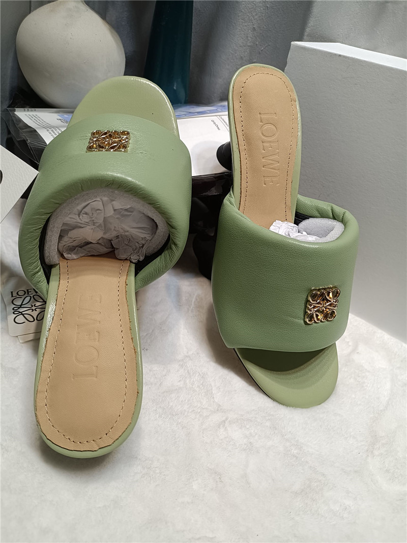 L0ew* anagram medallion kitten-heel mules