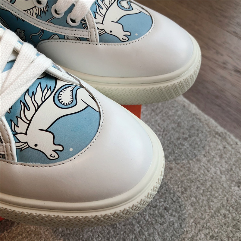 H**me5 canvas print lace-up sneakers