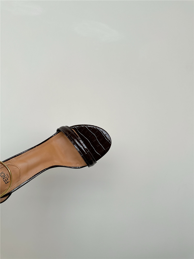 F**di keefa leather slingback sandals