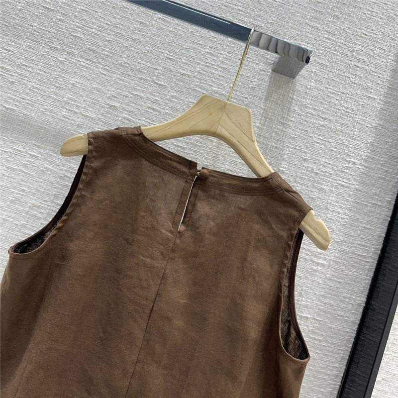 The R0w pleated crew neck vest top cheap replica designer clothes