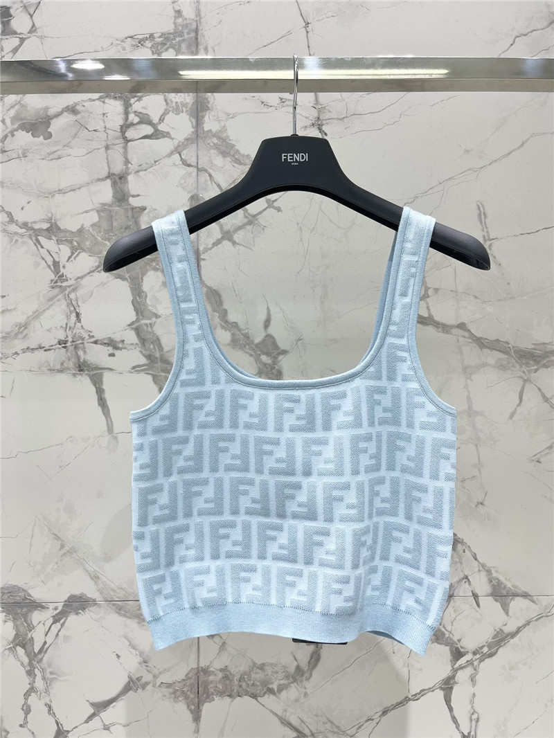 F**di double f letter knitted vest replicas clothes